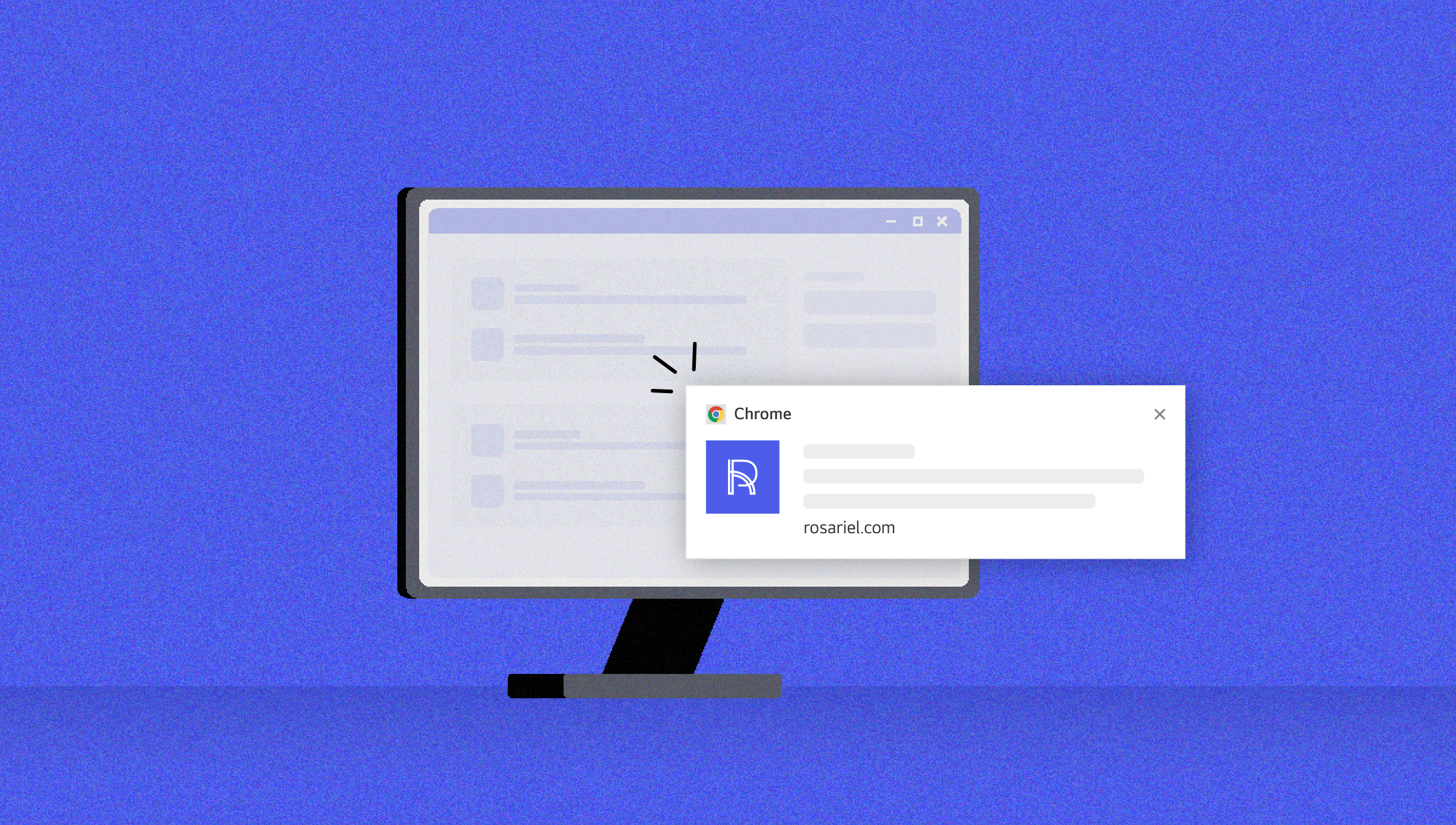 An image showing Chrome web push notification on the desktop