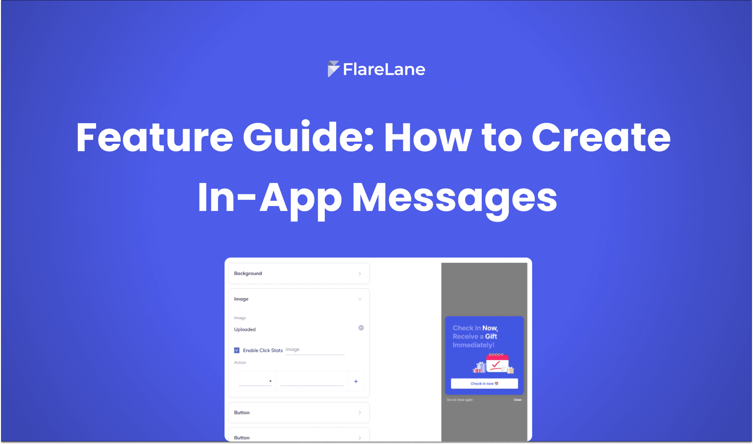 A main feature image saying "Feature Guide: How to Create In-App Messages"